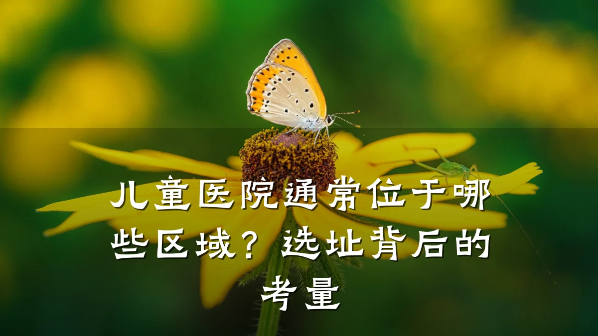 儿童医院通常位于哪些区域?选址背后的考量